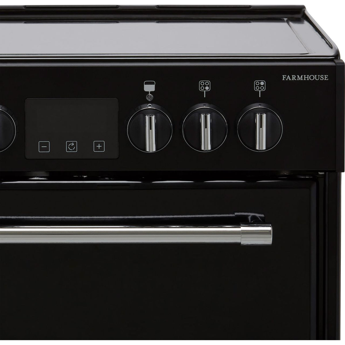 Belling Farmhouse60E 60cm Electric Cooker with Ceramic Hob - Black - A-A Rated