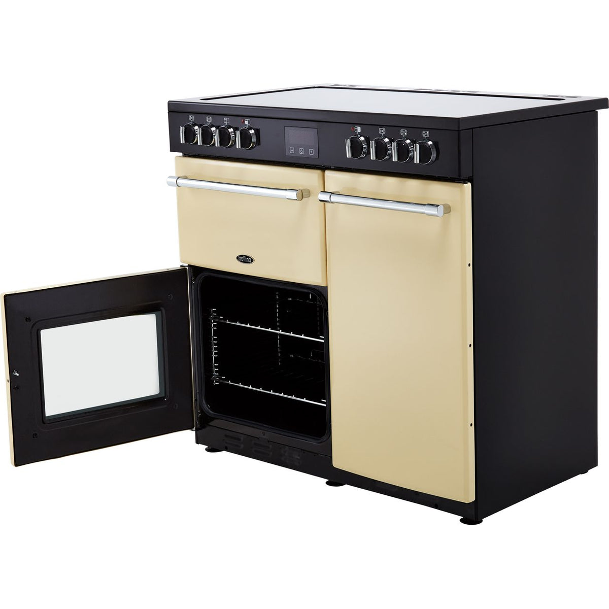 Belling Farmhouse90E 90cm Electric Range Cooker with Ceramic Hob - Cream - A-A Rated