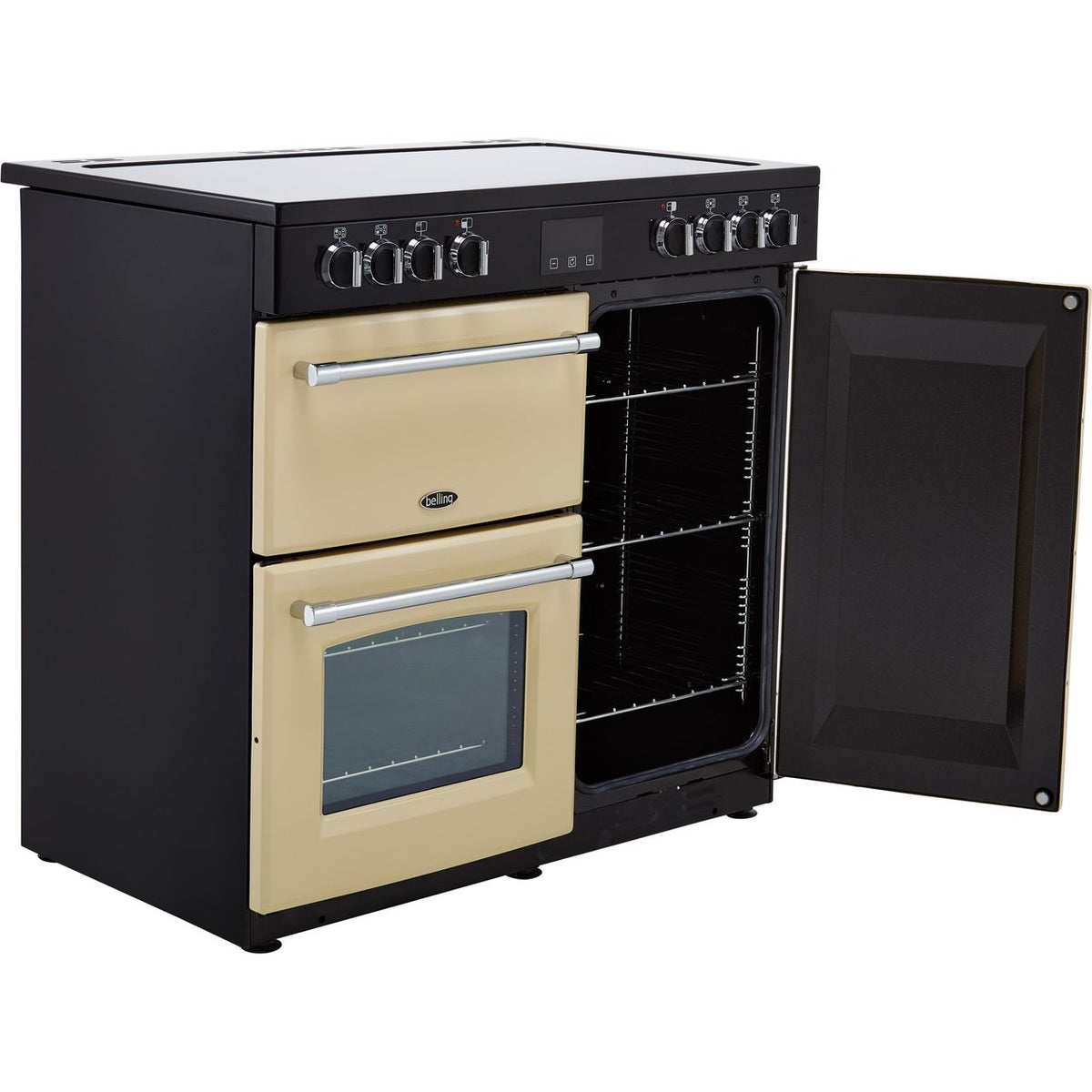 Belling Farmhouse90E 90cm Electric Range Cooker with Ceramic Hob - Cream - A-A Rated