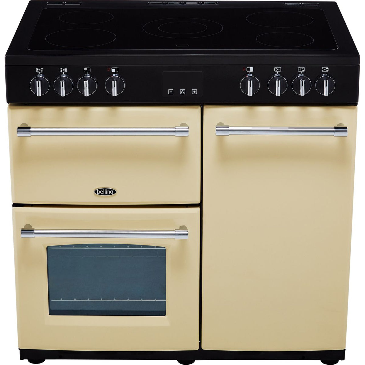 Belling Farmhouse90E 90cm Electric Range Cooker with Ceramic Hob - Cream - A-A Rated