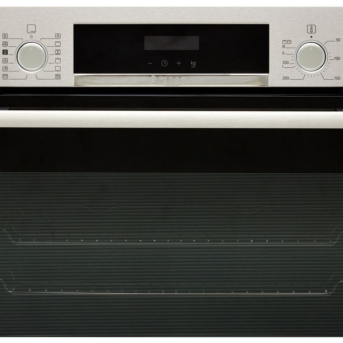 Bosch Series 4 HRS574BS0B Built In Electric Single Oven with Pyrolytic Cleaning - Brushed Steel - A Rated