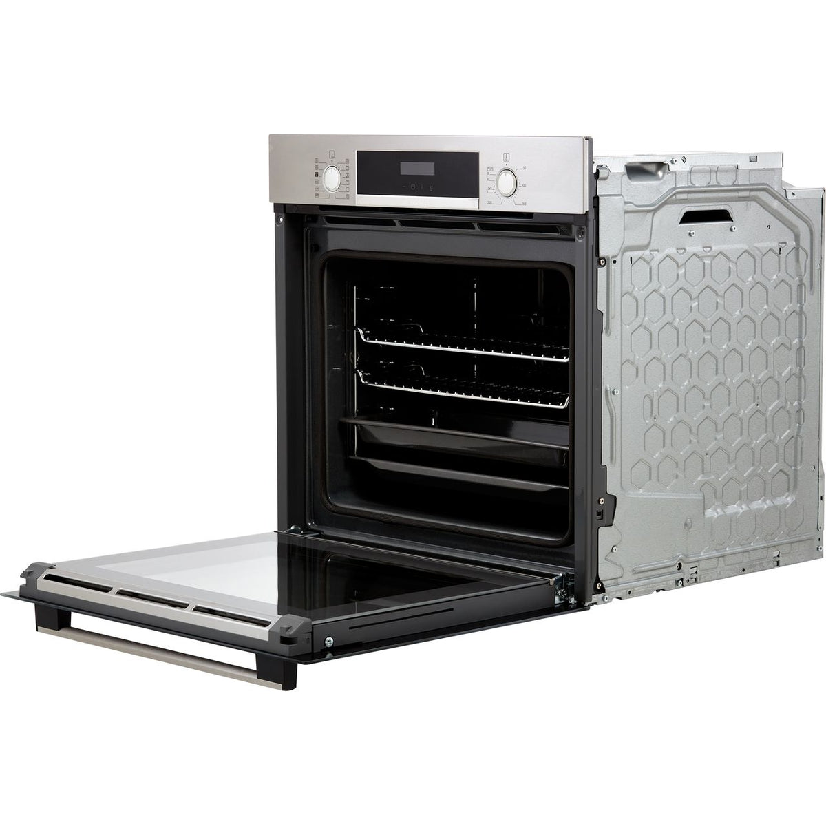 Bosch Series 4 HRS574BS0B Built In Electric Single Oven with Pyrolytic Cleaning - Brushed Steel - A Rated