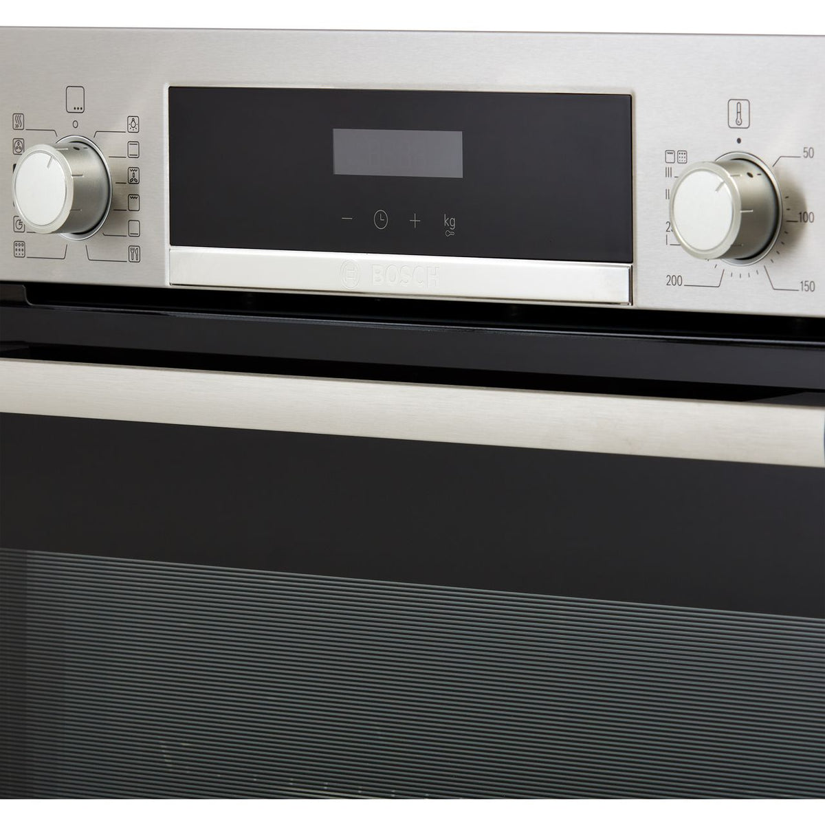 Bosch Series 4 HRS574BS0B Built In Electric Single Oven with Pyrolytic Cleaning - Brushed Steel - A Rated