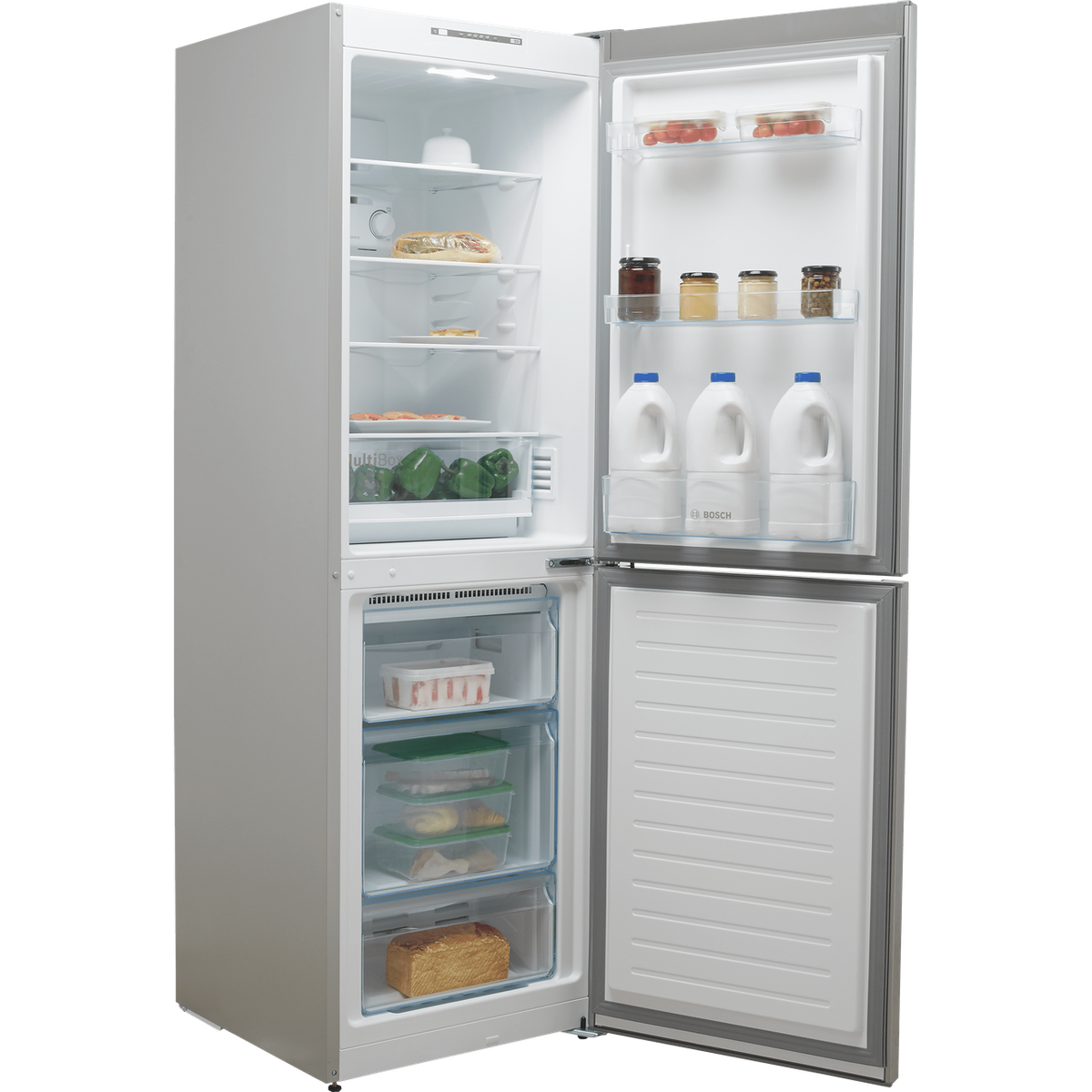 Bosch Series 2 KGN34NLEAG 50-50 Frost Free Fridge Freezer - Stainless Steel Effect - E Rated