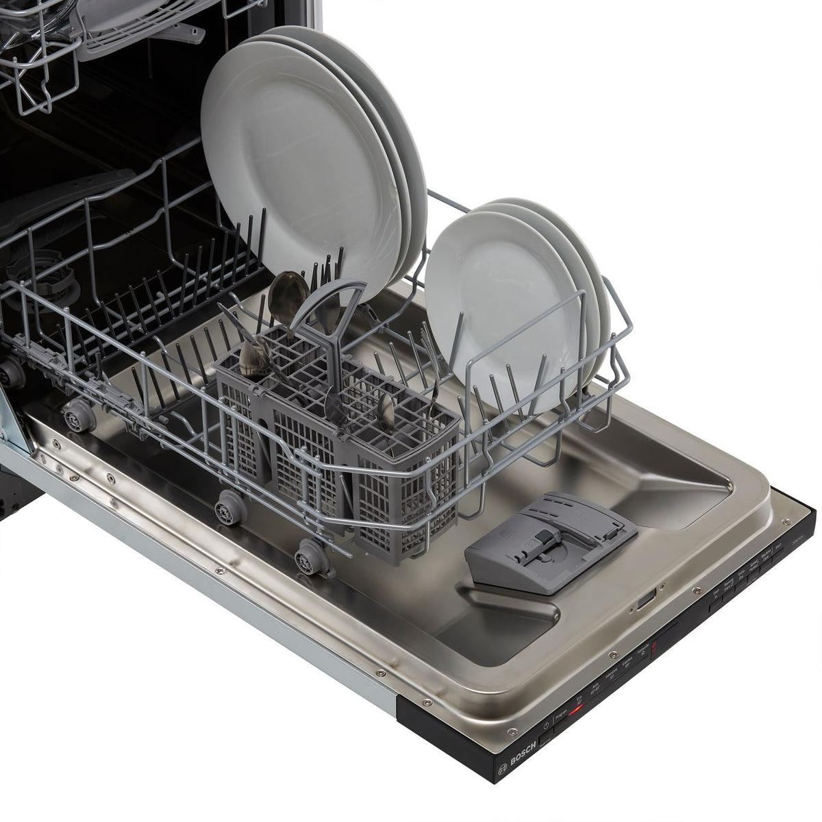 Bosch Series 2 SPV2HKX39G Wifi Connected Fully Integrated Slimline Dishwasher - Black Control Panel with Fixed Door Fixing Kit - E Rated