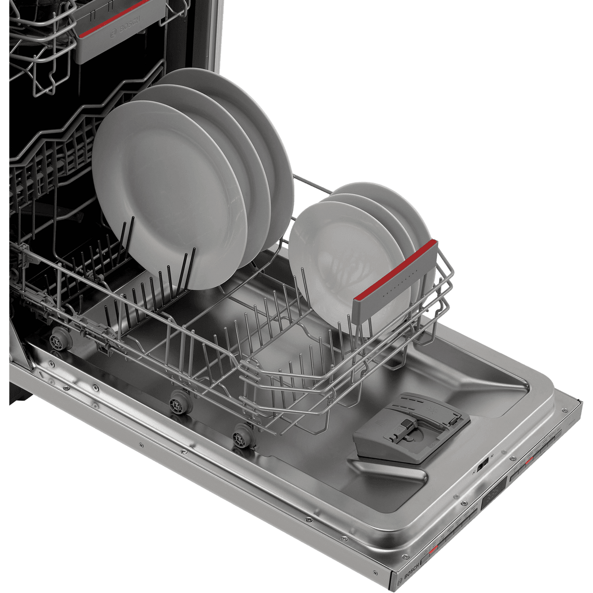 Bosch Series 4 SPV4EMX21G Wifi Connected Fully Integrated Slimline Dishwasher - Grey Control Panel with Fixed Door Fixing Kit - D Rated