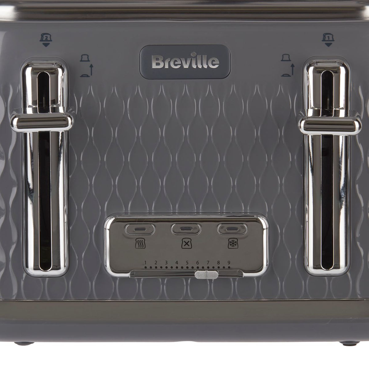 Breville Curve VTR013 4 Slice Toaster - Grey