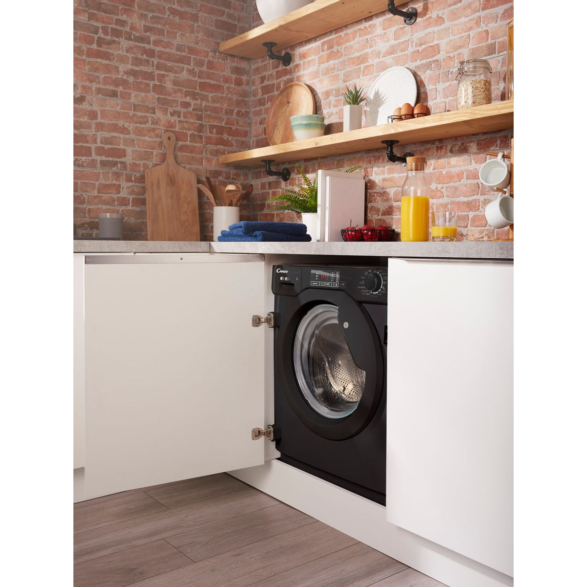 Candy CBD495D1WBBE Integrated 9Kg - 5Kg Washer Dryer with 1400 rpm - Black - E Rated