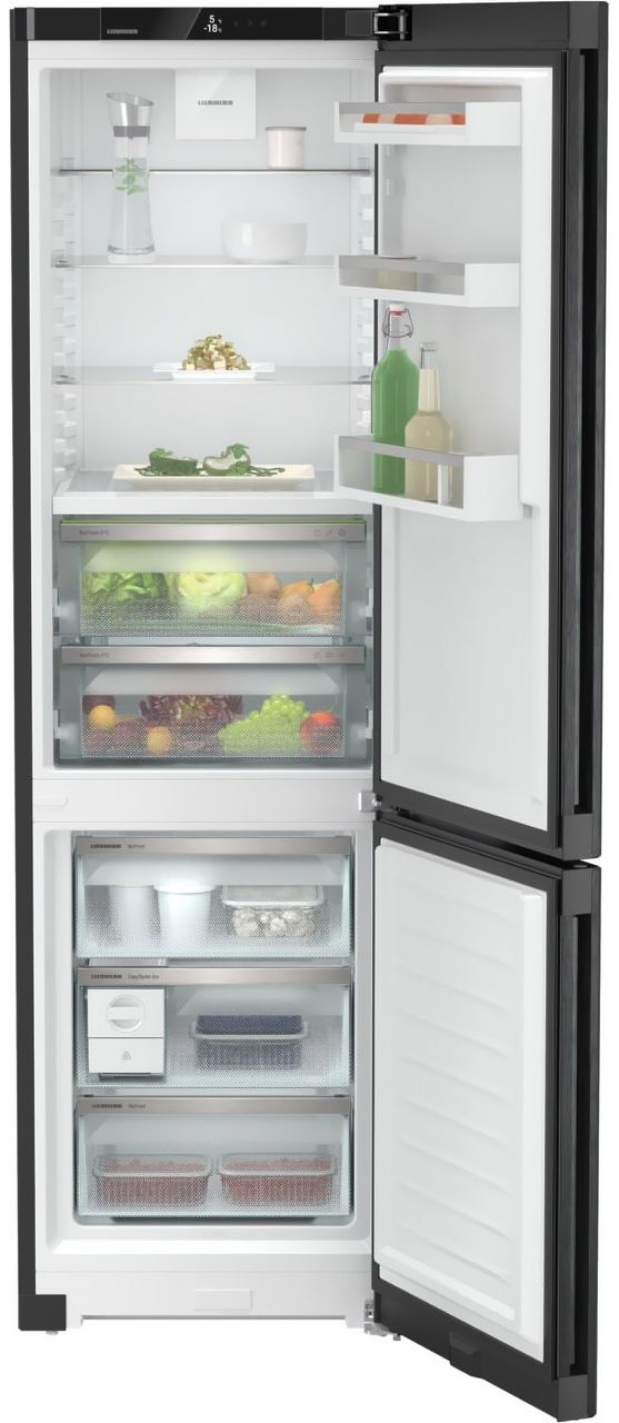 Liebherr Plus CBNbda5723 70-30 Frost Free Fridge Freezer - Black - A Rated