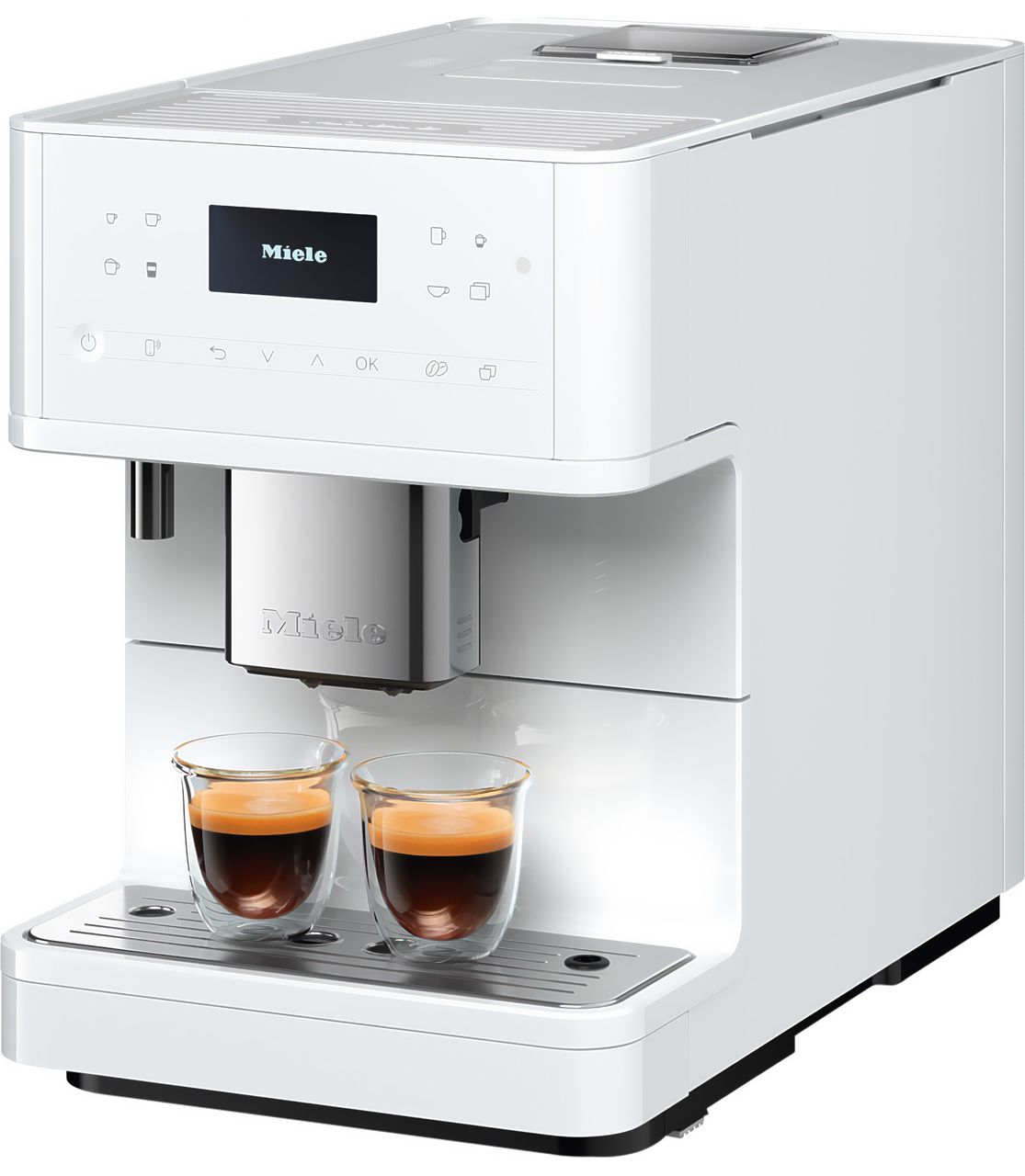 Miele MilkPerfection CM6160 Wifi Connected Built In Bean to Cup Coffee Machine - Lotus White