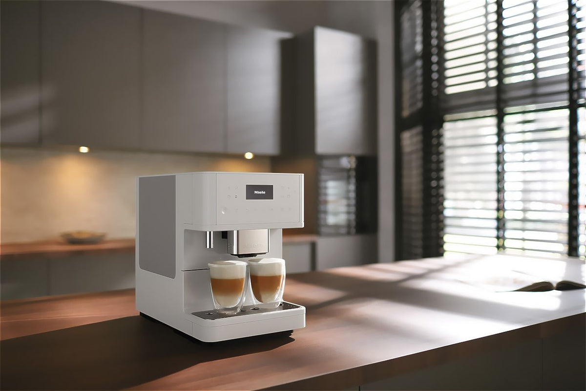 Miele MilkPerfection CM6160 Wifi Connected Built In Bean to Cup Coffee Machine - Lotus White