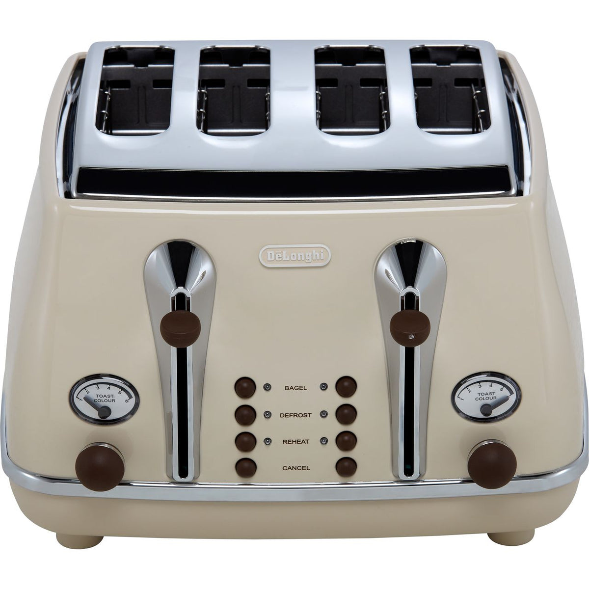 De'Longhi Icona Vintage CTOV4003.BG 4 Slice Toaster - Beige