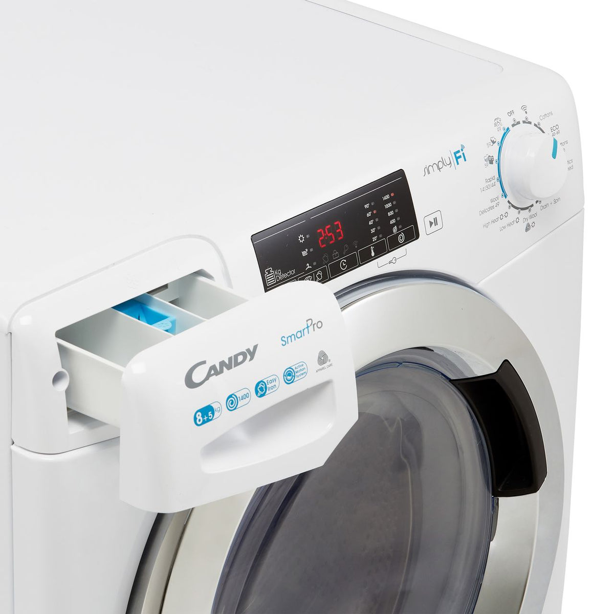 Candy Smart Pro CSOW4853TWCE Wifi Connected 8Kg - 5Kg Washer Dryer with 1400 rpm - White - E Rated