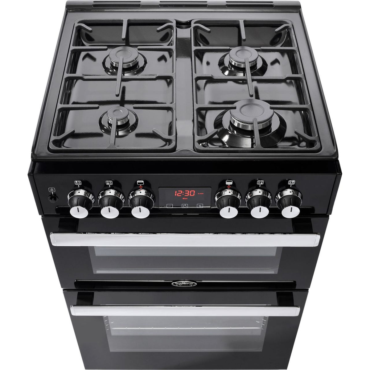 Belling Cookcentre 60DF Dual Fuel Cooker - Black - A-A Rated