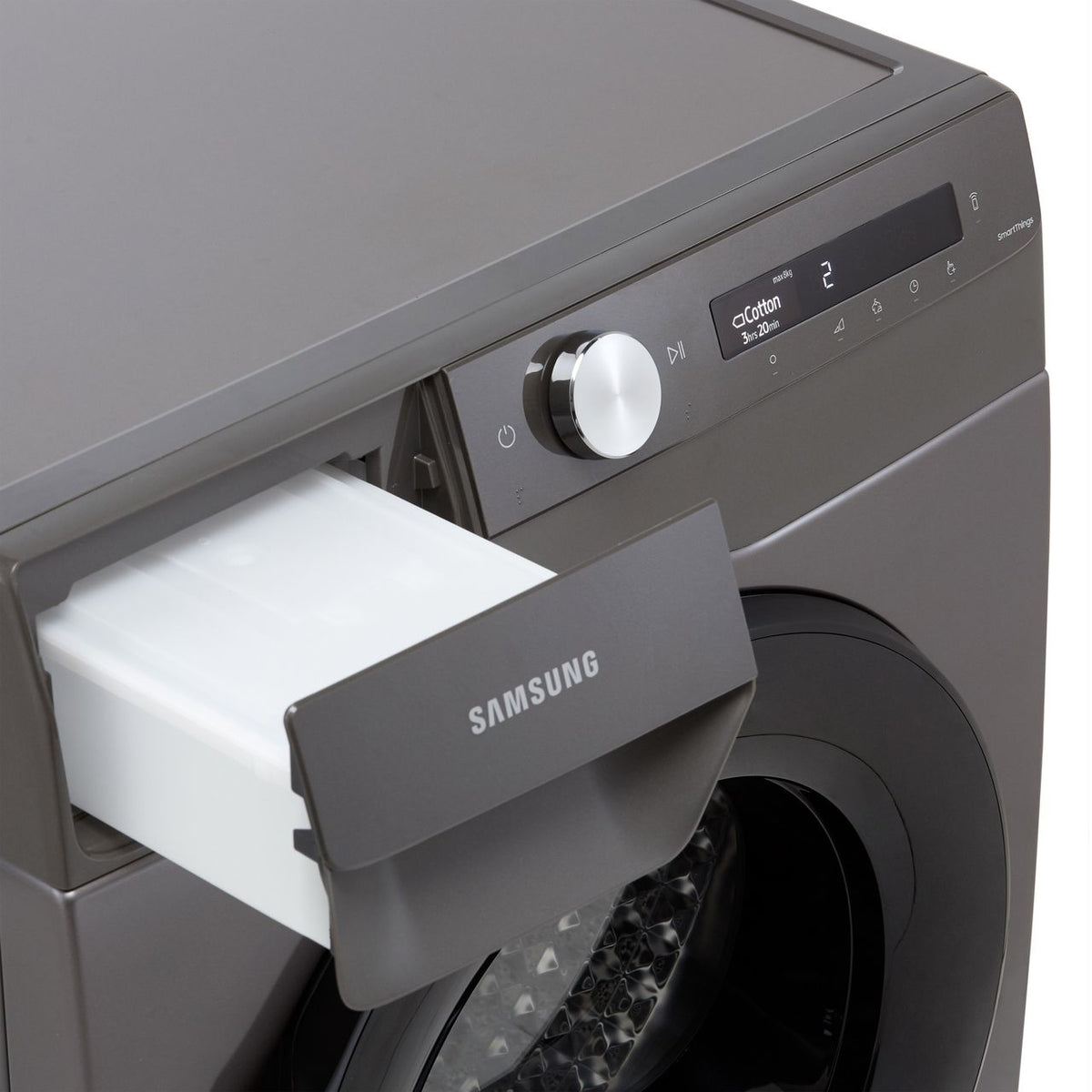 Samsung Series 5+ OptimalDry™ DV80T5220AN Wifi Connected 8Kg Heat Pump Tumble Dryer - Graphite - A+++ Rated