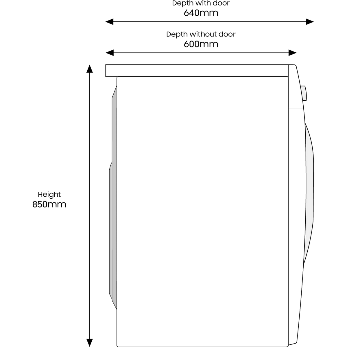 Samsung Series 9 OptimalDry™ DV90T8240SH Wifi Connected 9Kg Heat Pump Tumble Dryer - White - A+++ Rated