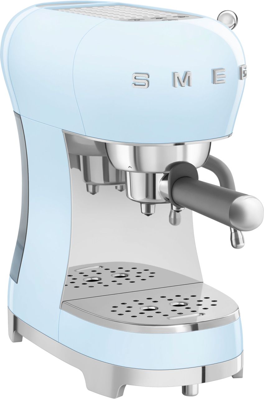 Smeg 50's Retro ECF02PBUK Espresso Coffee Machine - Pastel Blue