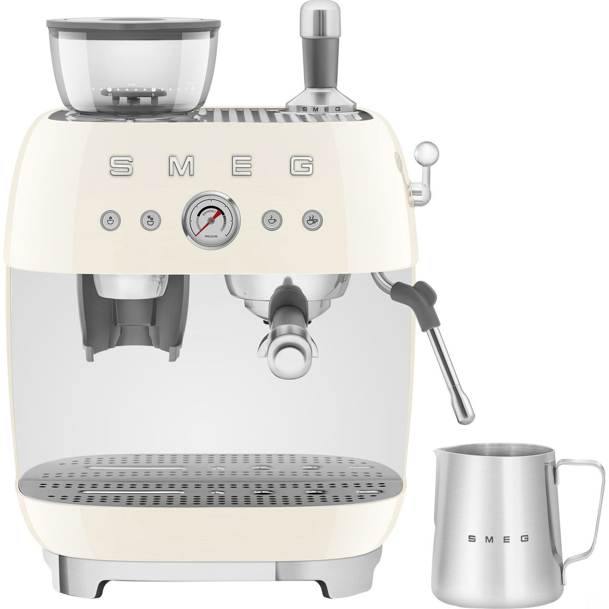 Smeg 50's Style EGF03CRUK Espresso Coffee Machine - Cream