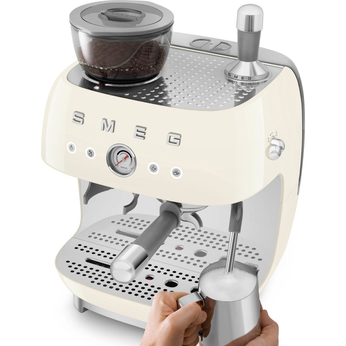 Smeg 50's Style EGF03CRUK Espresso Coffee Machine - Cream