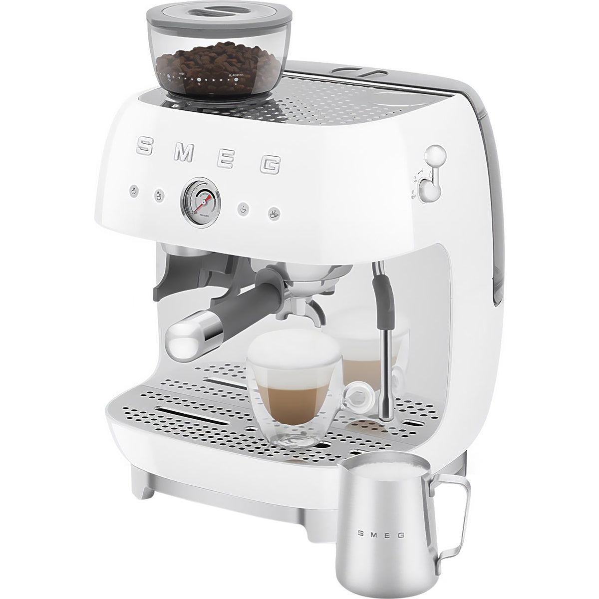 Smeg 50's Style EGF03WHUK Espresso Coffee Machine - White