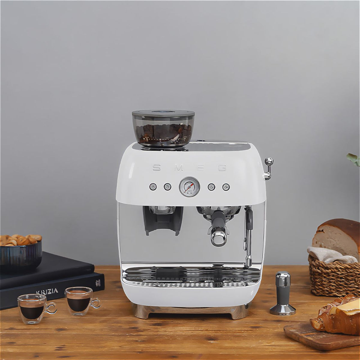 Smeg 50's Style EGF03WHUK Espresso Coffee Machine - White