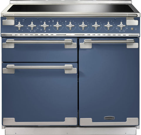 Rangemaster Elise ELS100EISB 100cm Electric Range Cooker with Induction Hob - Stone Blue - A-A-A Rated