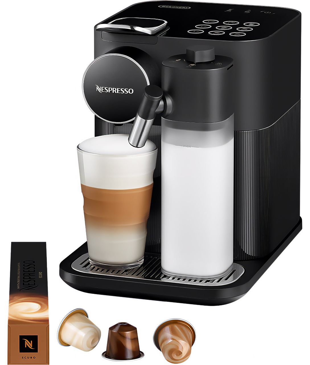 Nespresso by De'Longhi Gran Lattissima EN640.B Pod Coffee Machine with Milk Frother - Black