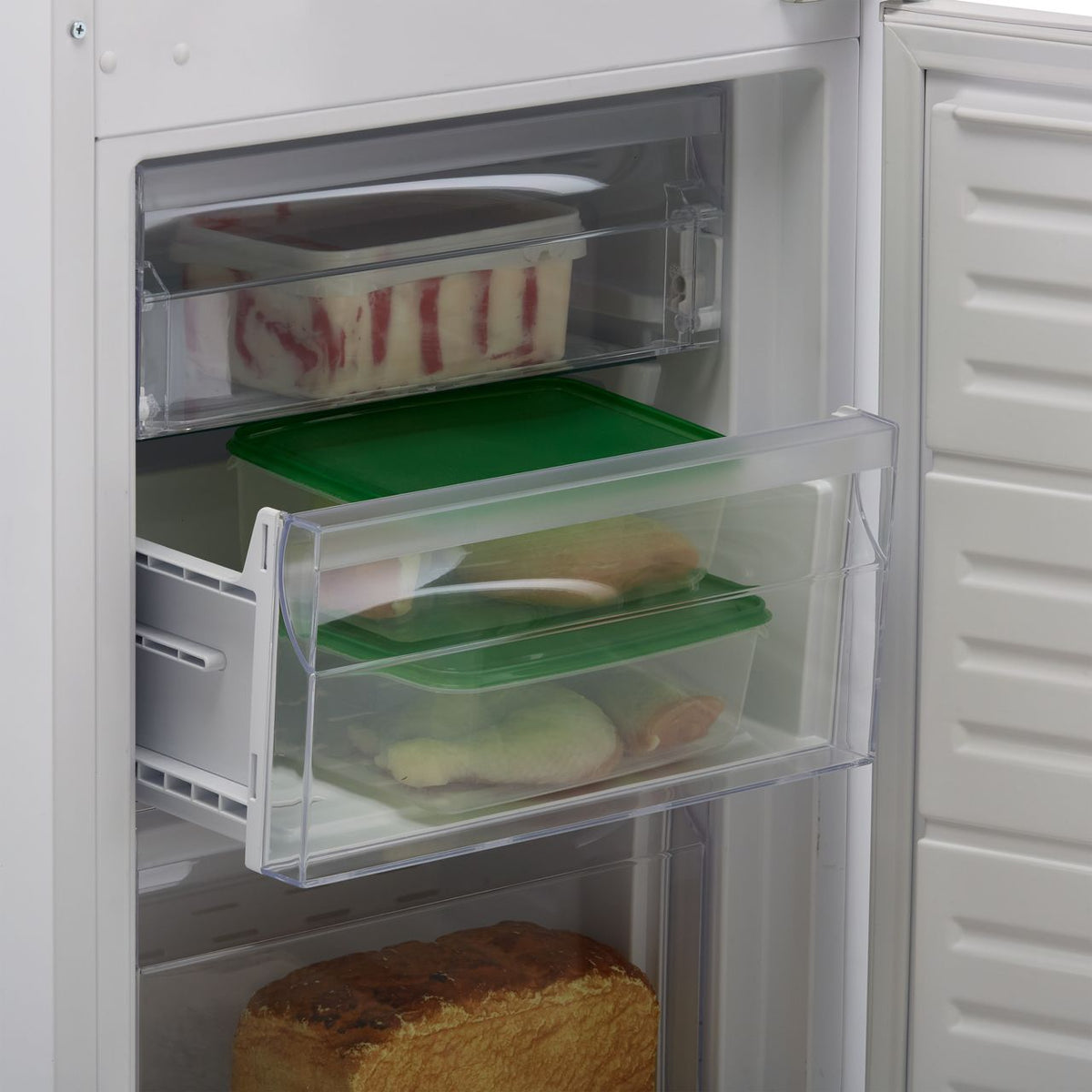 Electra ECFF7030IE Integrated 70-30 Frost Free Fridge Freezer with Sliding Door Fixing Kit - White - F Rated