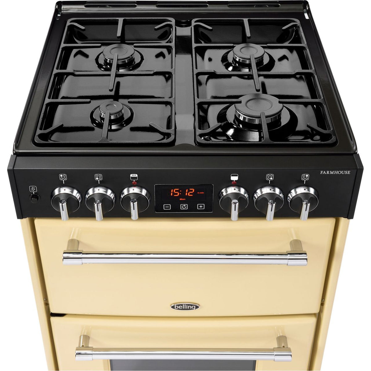 Belling Farmhouse60DF 60cm Dual Fuel Cooker - Cream - A-A Rated