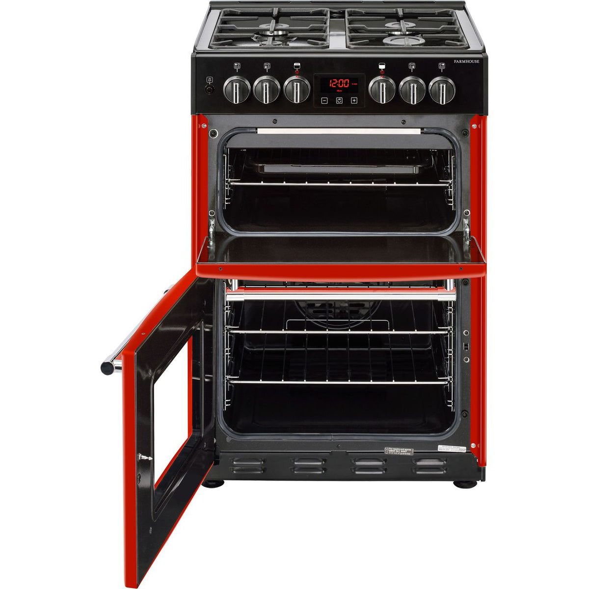 Belling Farmhouse60DF 60cm Dual Fuel Cooker - Hot Jalapeno - A-A Rated