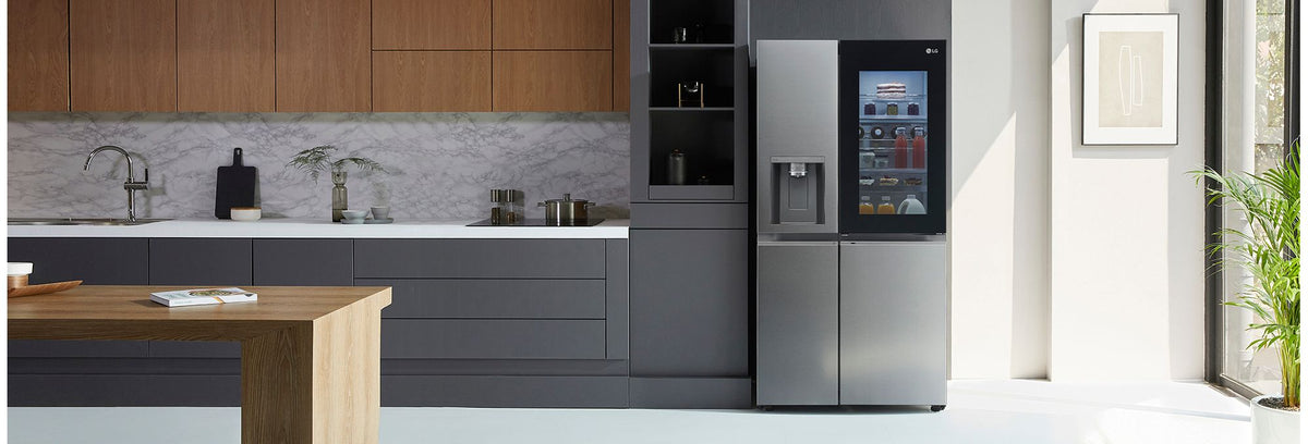 LG GSXV91BSAE Wifi Connected Non-Plumbed American Fridge Freezer with InstaView™ ThinQ™, UVnano™ Tech, NatureFRESH™