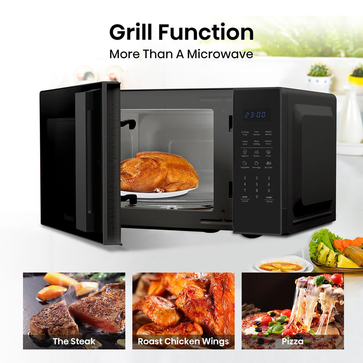 Hisense H29MOBS9HGUK 29 Litre Microwave With Grill - Black