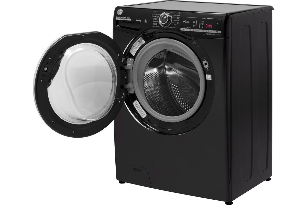 Hoover H-WASH 300 LITE H3DS4855TACBE Wifi Connected 8Kg - 5Kg Washer Dryer with 1400 rpm - Black - E Rated