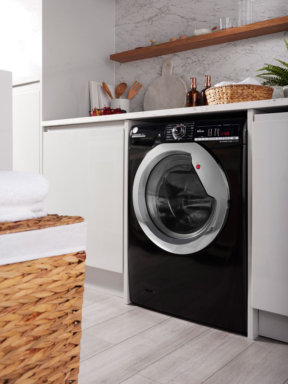 Hoover H-WASH 300 LITE H3DS4855TACBE Wifi Connected 8Kg - 5Kg Washer Dryer with 1400 rpm - Black - E Rated