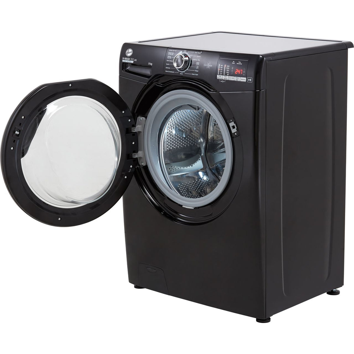 Hoover H-WASH 300 H3W492DBBE-1 9kg Washing Machine with 1400 rpm - Black - D Rated