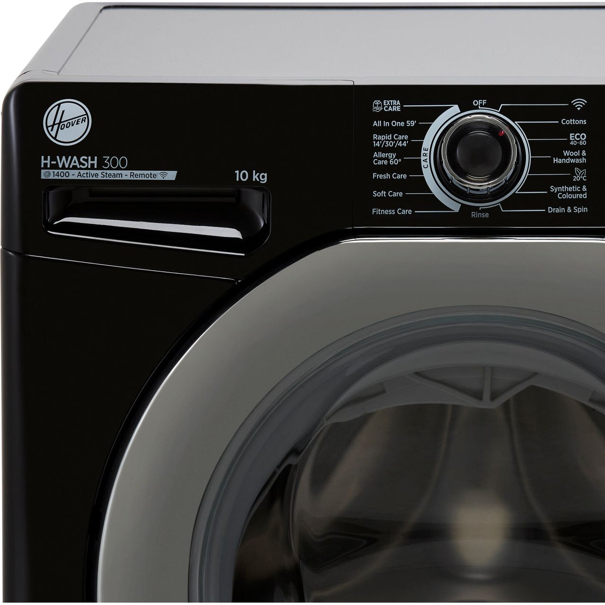 Hoover H-WASH 300 LITE H3WS4105TACBE 10kg Washing Machine with 1400 rpm - Black - C Rated