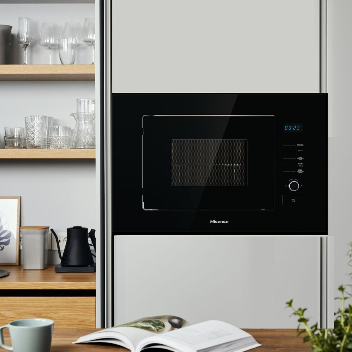 Hisense HB25MOBX7GUK Built In Microwave With Grill - Black