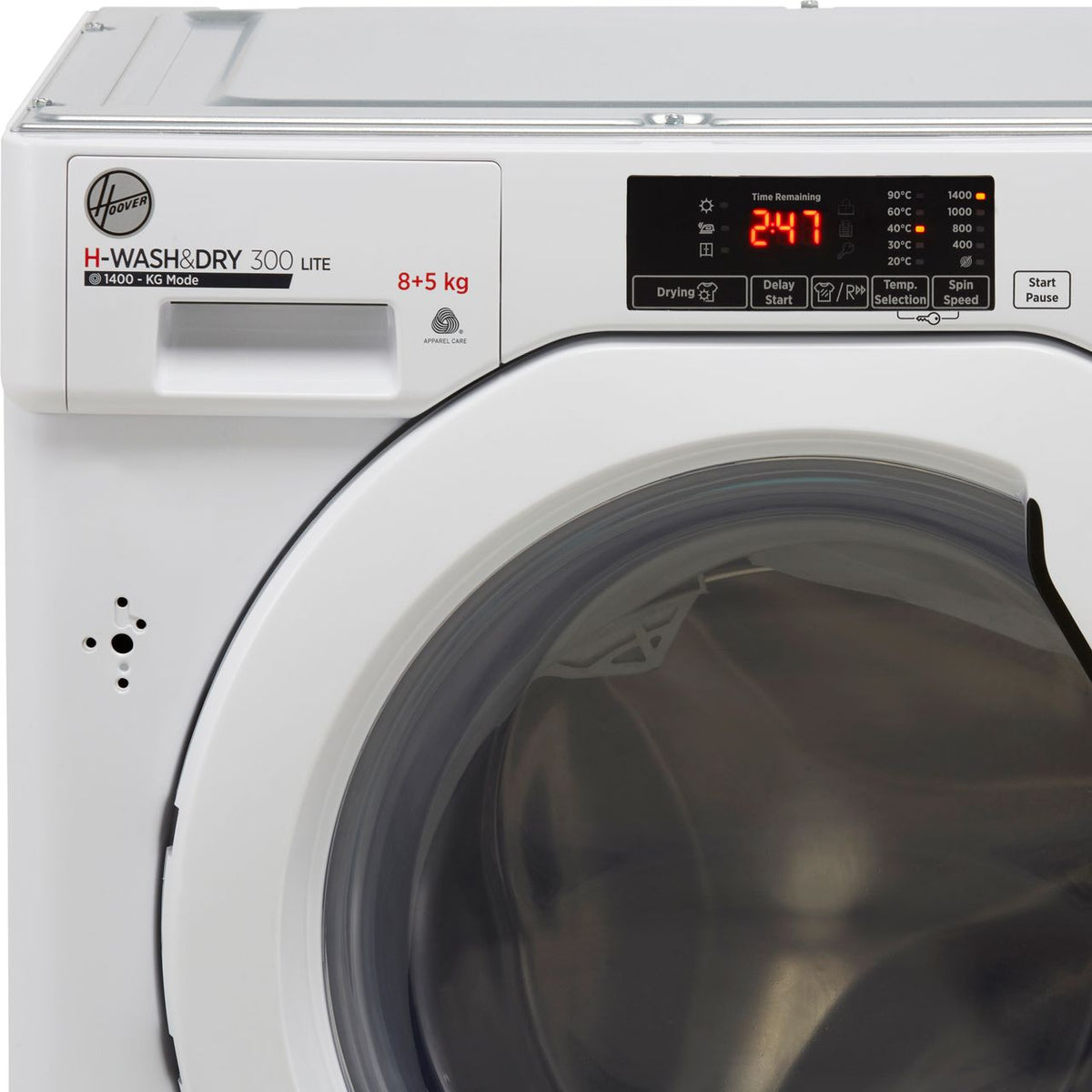 Hoover HBD485D1E-1 Integrated 8Kg - 5Kg Washer Dryer with 1400 rpm - White - E Rated