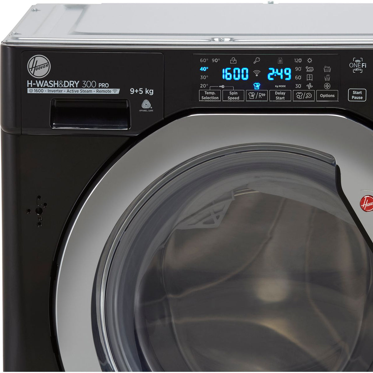 Hoover H-WASH&DRY 300 PRO HBDOS695TAMCBE Integrated 9Kg - 5Kg Washer Dryer with 1600 rpm - Black - D Rated