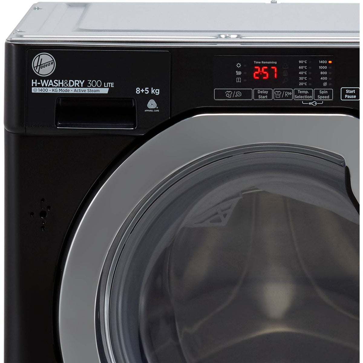 Hoover H-WASH&DRY 300 LITE HBDS485D1ACBE Integrated 8Kg - 5Kg Washer Dryer with 1400 rpm - Black - E Rated