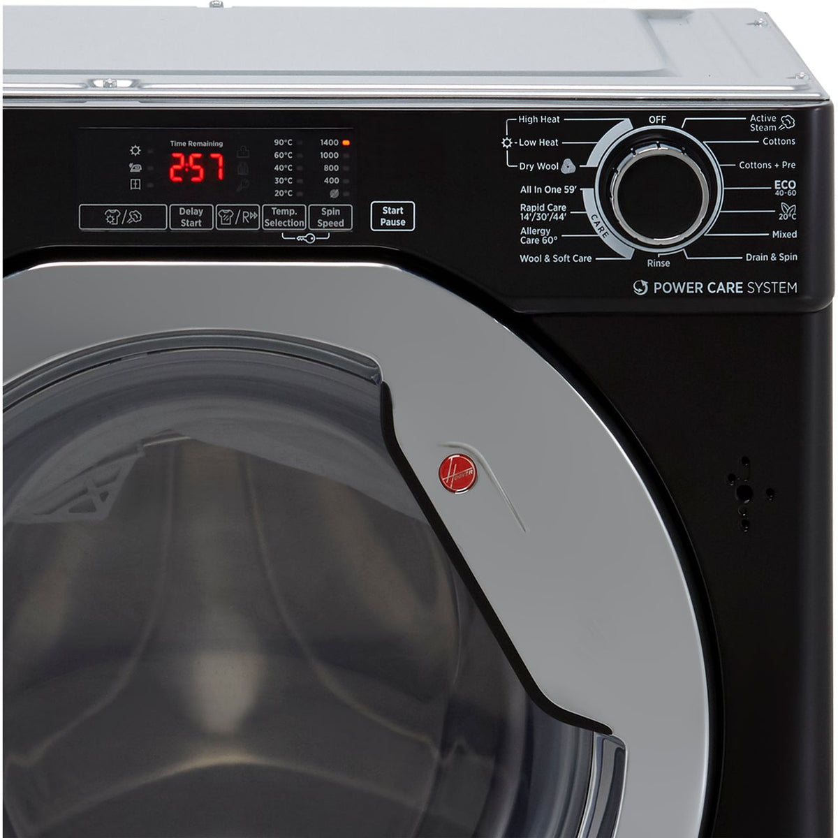 Hoover H-WASH&DRY 300 LITE HBDS485D1ACBE Integrated 8Kg - 5Kg Washer Dryer with 1400 rpm - Black - E Rated