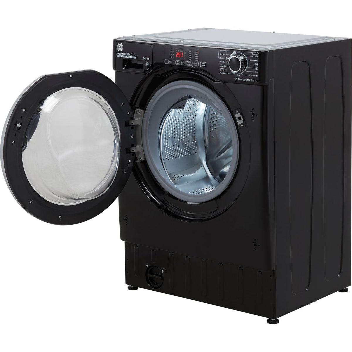 Hoover H-WASH&DRY 300 LITE HBDS485D1ACBE Integrated 8Kg - 5Kg Washer Dryer with 1400 rpm - Black - E Rated