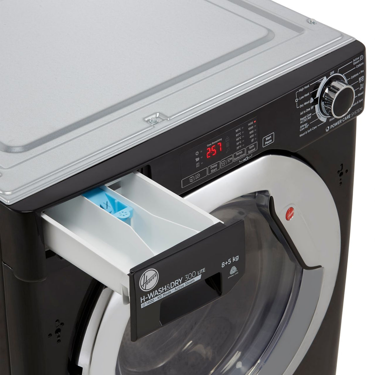 Hoover H-WASH&DRY 300 LITE HBDS485D1ACBE Integrated 8Kg - 5Kg Washer Dryer with 1400 rpm - Black - E Rated