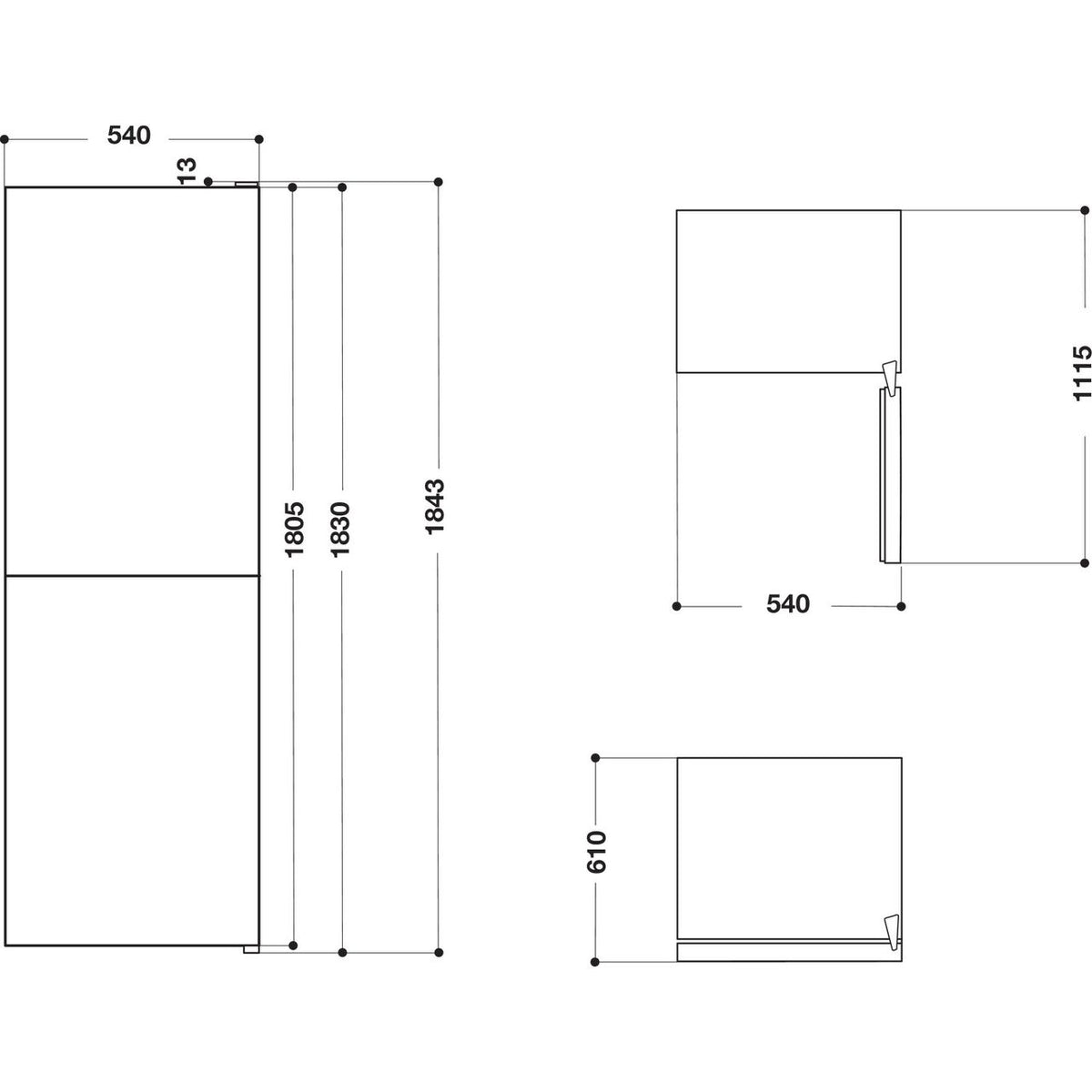 Hotpoint HBNF55181WUK1 50-50 Frost Free Fridge Freezer - White - F Rated