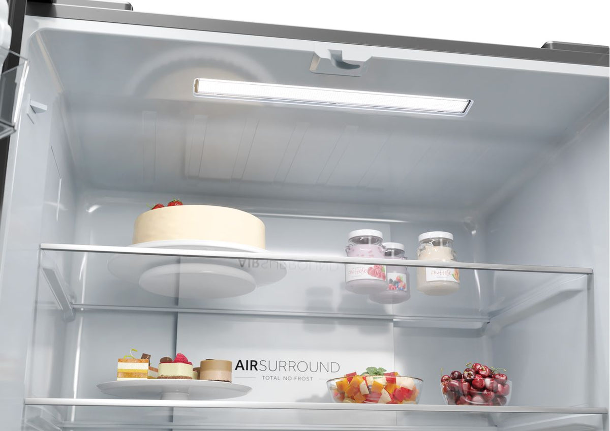 Haier HCR3818EWMM Total No Frost American Fridge Freezer - Stainless Steel - E Rated