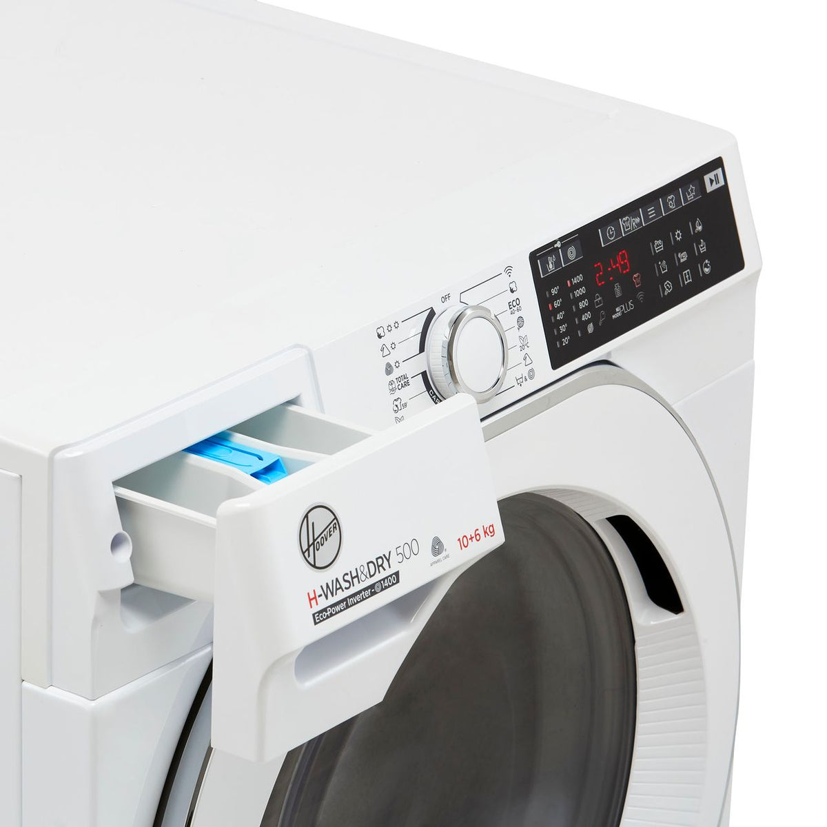 Hoover H-WASH 500 HD4106AMC-1 Wifi Connected 10Kg - 6Kg Washer Dryer with 1400 rpm - White - D Rated