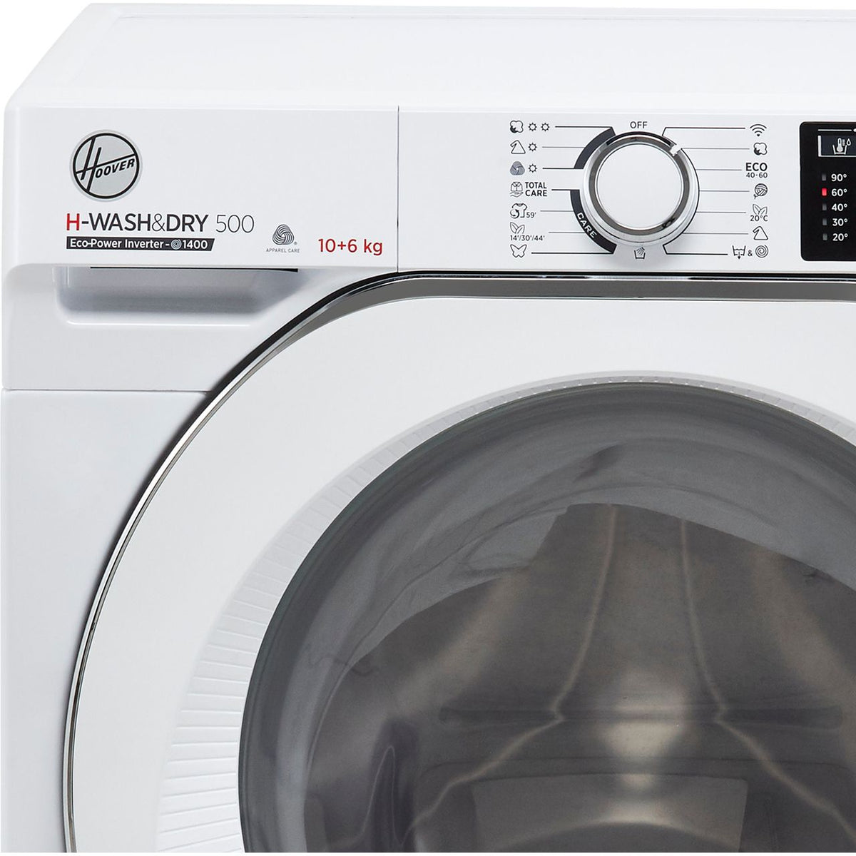 Hoover H-WASH 500 HD4106AMC-1 Wifi Connected 10Kg - 6Kg Washer Dryer with 1400 rpm - White - D Rated