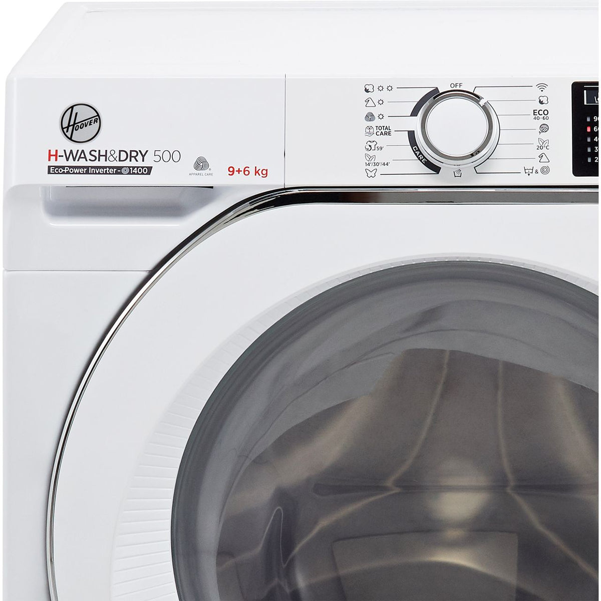 Hoover H-WASH 500 HD496AMC-1 Wifi Connected 9Kg - 6Kg Washer Dryer with 1400 rpm - White - D Rated