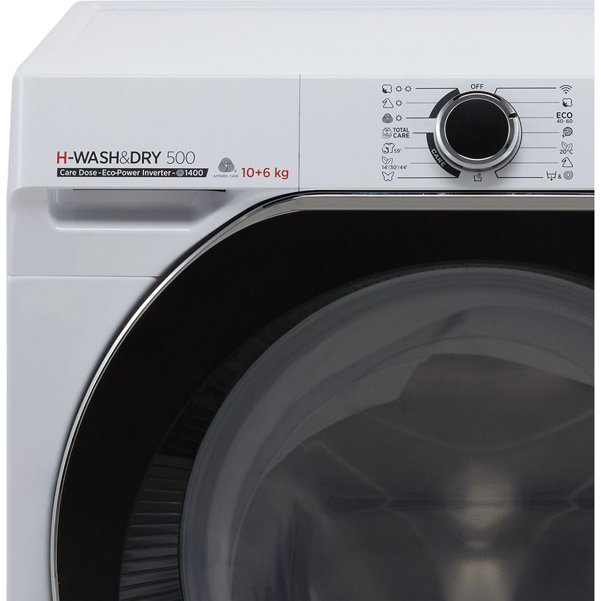 Hoover H-WASH 500 HDD4106AMBC Wifi Connected 10Kg - 6Kg Washer Dryer with 1400 rpm - White - D Rated