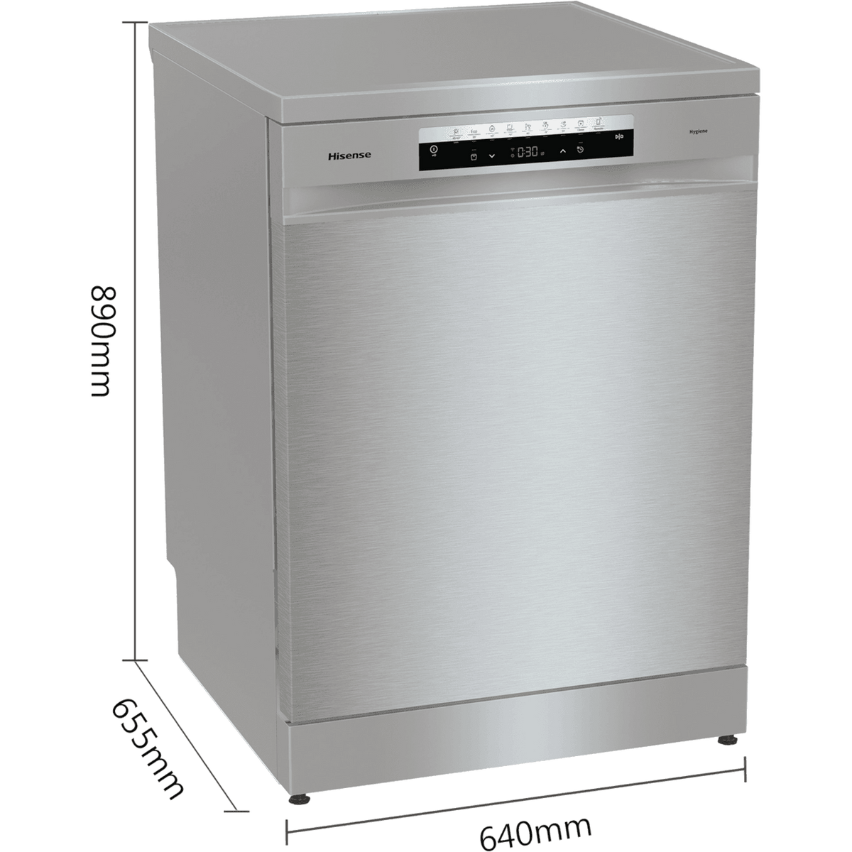 Hisense HS673C60XUK Wifi Connected Standard Dishwasher - Stainless Steel - C Rated